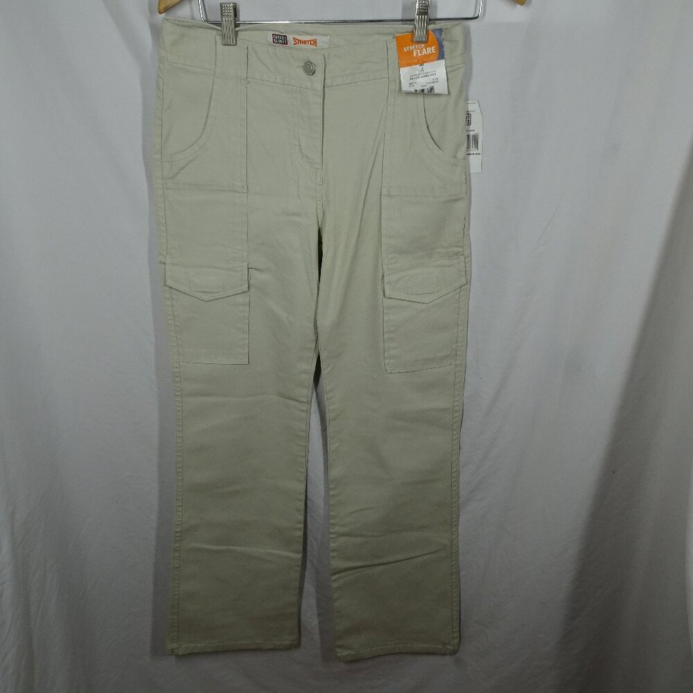 Y2K Faded Glory Missy Juniors Stretch Fare Cargo Jean Pants Size 4